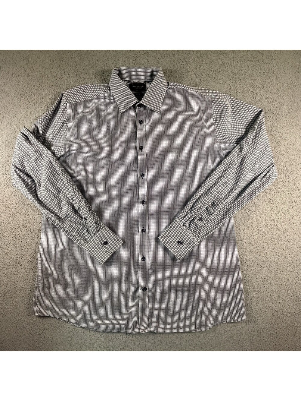 Bruun & Stengade Easy Care Modern Fit Blue/White Mens Size Medium